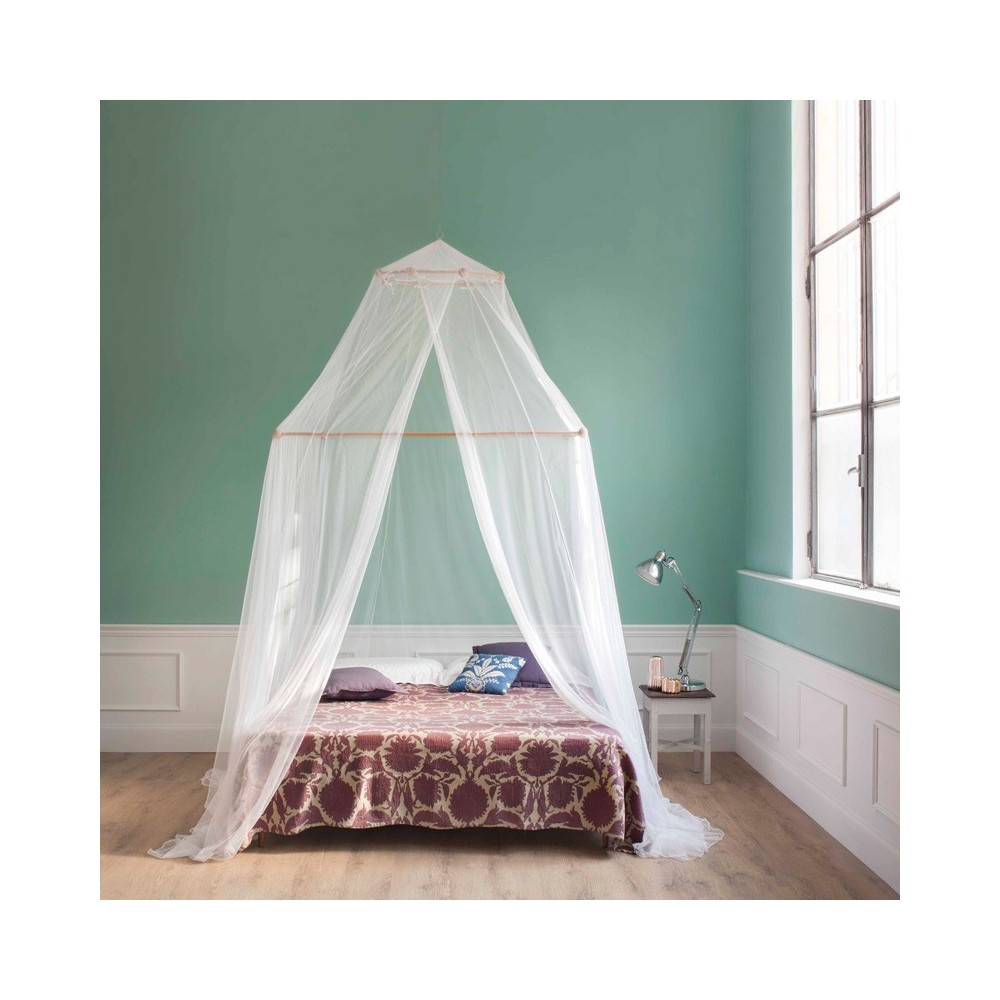 color blanco ideal para dormitorio Mosquitera para cama grande con cúpula para colgar la cama fácil instalación decoración de viaje 