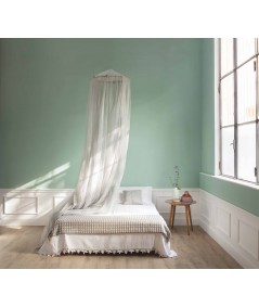 TINA Lurex Prata - Mosquiteiro para cama king size - quatro aberturas