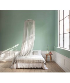 TINA Lurex Silver - Mosquito Net for King Size Bed - four Openings