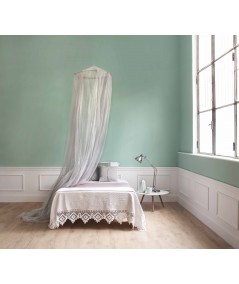 TINA Lurex Prata - Mosquiteiro para cama de viúva/casal - quatro aberturas