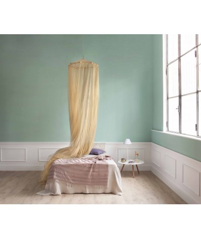 TINA Lurex Gold - Mosquito Net for Queen Size Bed - four Openings